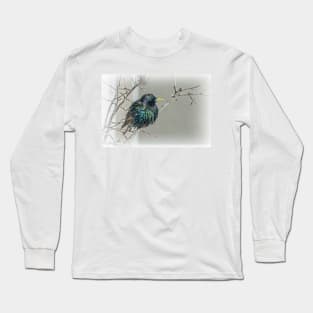 European Starling Showing Its Colors by Debra Martz Long Sleeve T-Shirt